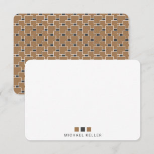 Tarjetas de notas personales de los hombres geomét