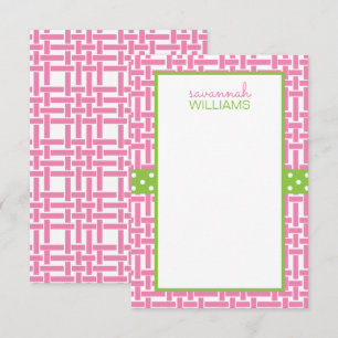 Tarjetas de notas personalizadas Bamboo & Grosgrai
