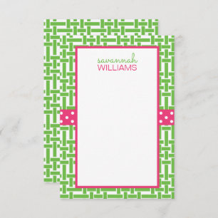 Tarjetas de notas personalizadas Bamboo & Grosgrai