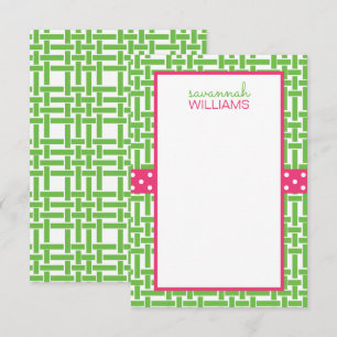 Tarjetas de notas personalizadas de Bambú y Grosgr