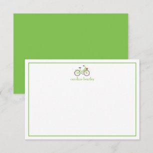 Tarjetas de notas personalizadas de bicicleta lind