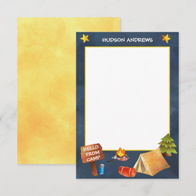 Tarjetas de notas personalizadas de color acuático (Anverso / Reverso)