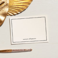Tarjetas de notas personalizadas de color negro mo