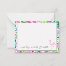 Tarjetas de notas personalizadas de flamenco color