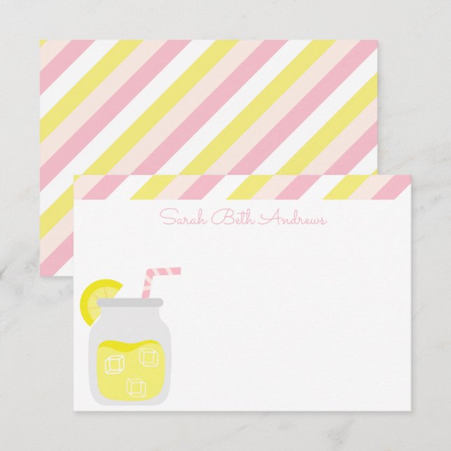 Tarjetas de notas personalizadas de franjas y lemo (Anverso / Reverso)