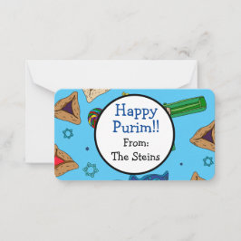 Tarjetas de notas personalizadas de Happy Purim