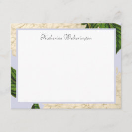 Tarjetas de notas personalizadas de hidrangea blan