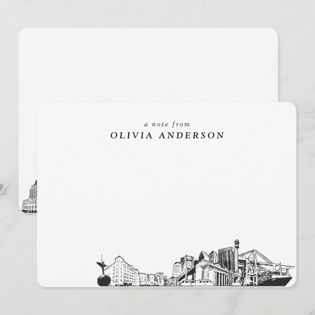 Tarjetas de notas personalizadas de Jacksonville S (Anverso / Reverso)