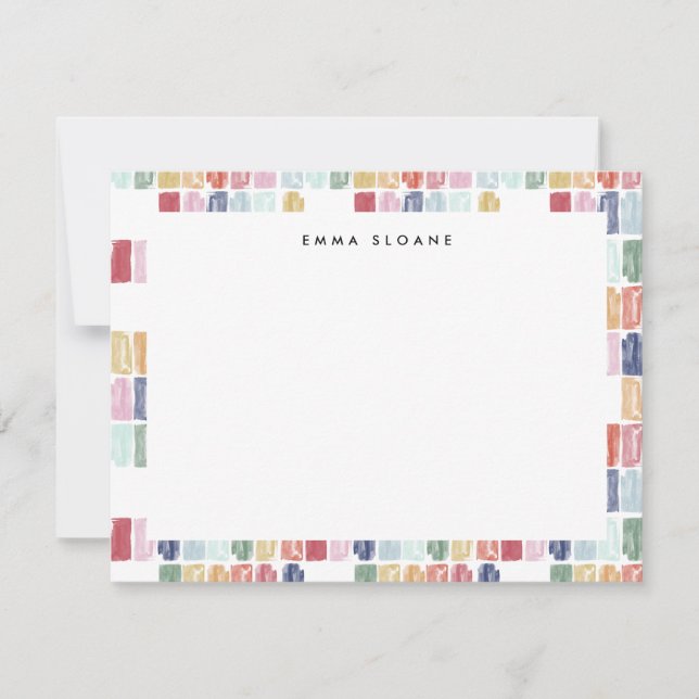 Tarjetas de notas personalizadas de joyas pintadas (Anverso)