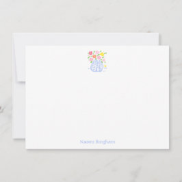 Tarjetas de notas personalizadas de la base de flo