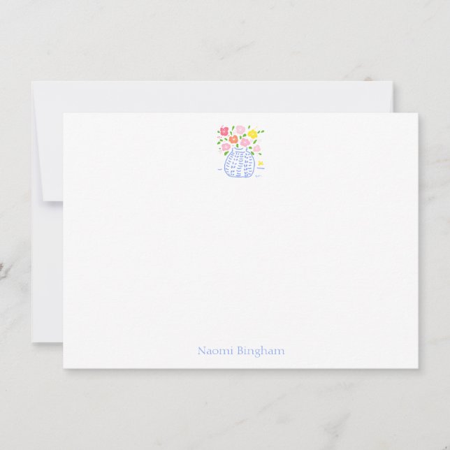 Tarjetas de notas personalizadas de la base de flo (Anverso)