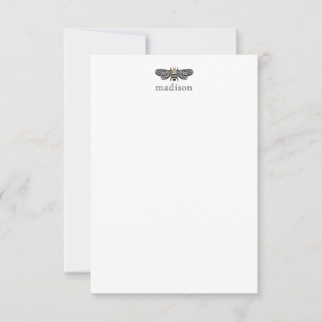 Tarjetas de notas personalizadas de la bebida de m (Anverso)