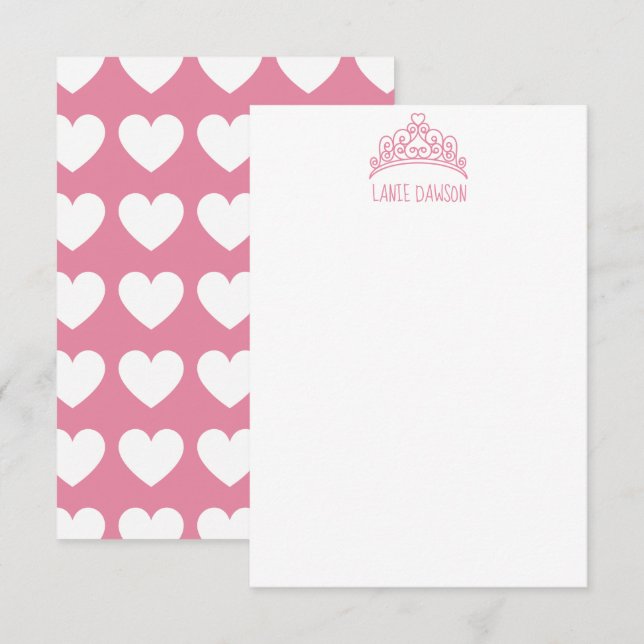 Tarjetas de notas personalizadas de la Corona de C (Anverso / Reverso)