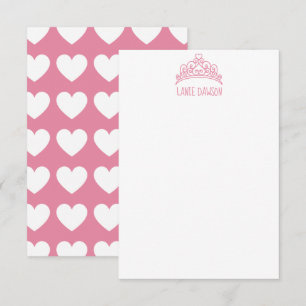 Tarjetas de notas personalizadas de la Corona de C