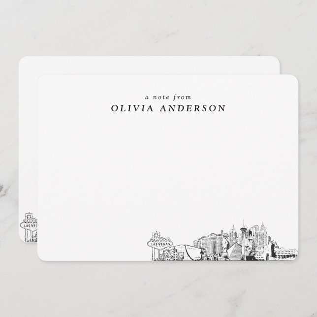 Tarjetas de notas personalizadas de la línea aérea (Anverso / Reverso)