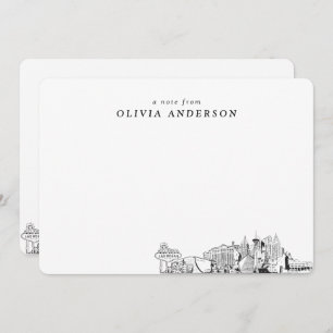 Tarjetas de notas personalizadas de la línea aérea