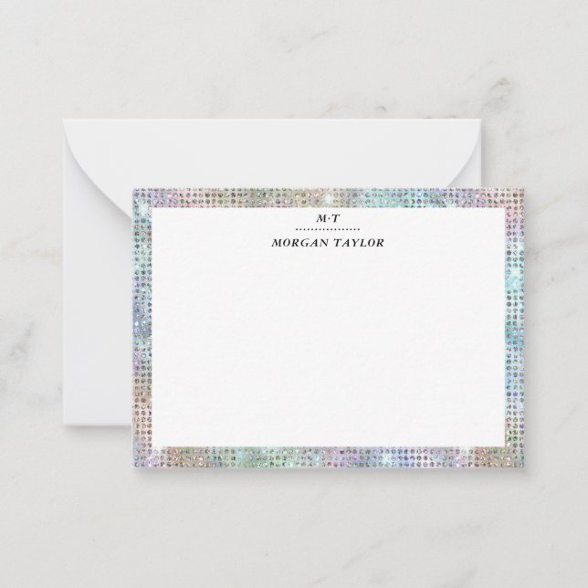 Tarjetas de notas personalizadas de las gafas de l (Anverso)