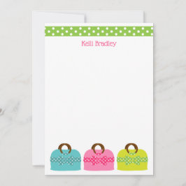 Tarjetas de notas personalizadas de los paquetes d