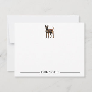 Tarjetas de notas personalizadas de Malinois en Bé