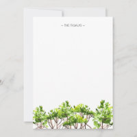 Tarjetas de notas personalizadas de manglares en a