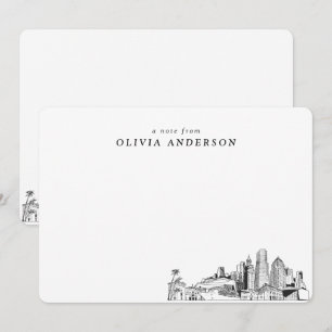 Tarjetas de notas personalizadas de Miami Skyline
