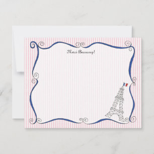 Tarjetas de notas personalizadas de Paris Whimsy