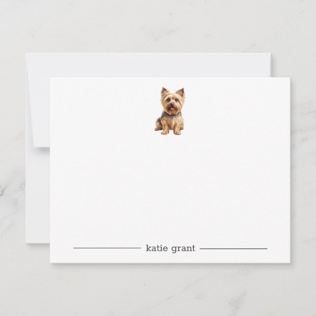 Tarjetas de notas personalizadas de Silky Terrier (Anverso)