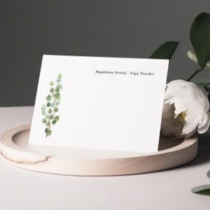 Tarjetas de notas personalizadas de verde