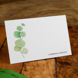 Tarjetas de notas personalizadas de verde