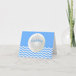 Tarjetas de notas personalizadas de voleibol Chevr