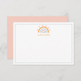 Tarjetas de notas personalizadas del arcoiris dibu