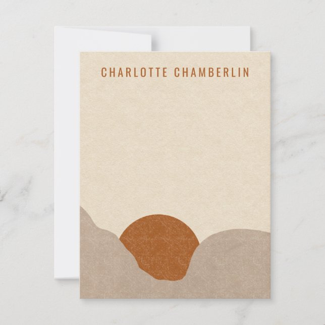 Tarjetas de notas personalizadas del Boho (Anverso)