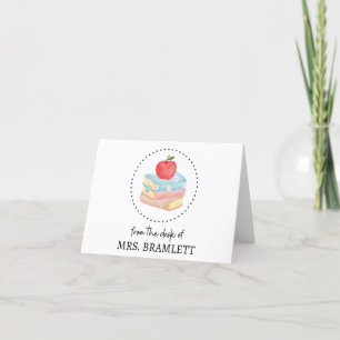 Tarjetas de notas personalizadas del profesor