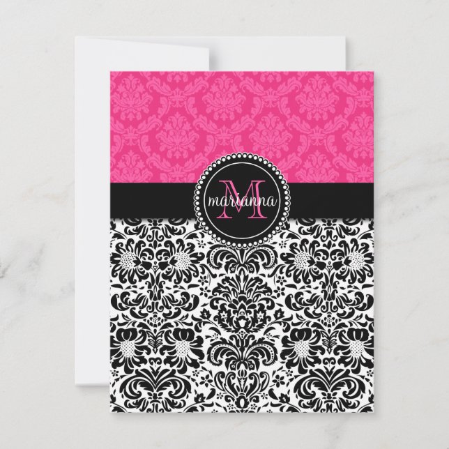 Tarjetas de notas personalizadas elegantes de dama (Anverso)