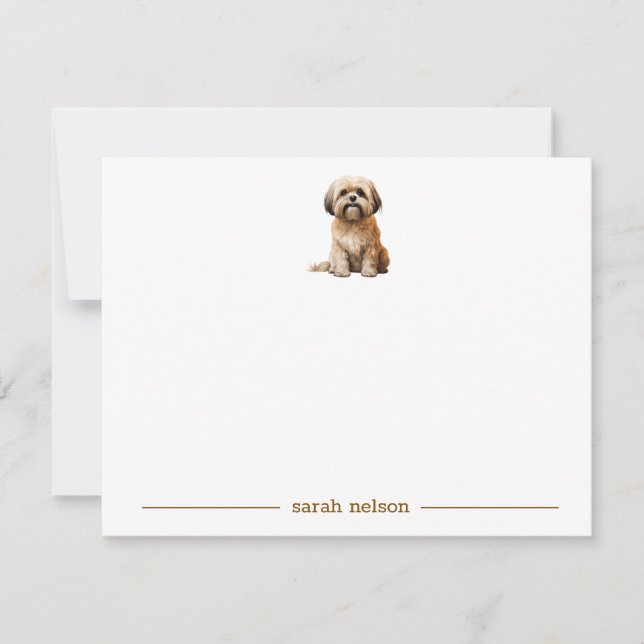 Tarjetas de notas personalizadas Lhasa Apso (Anverso)
