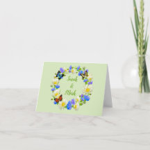 Tarjetas de notas personalizadas para boda Flores