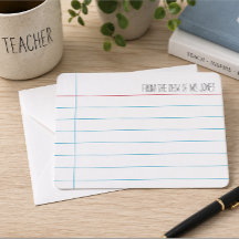 Tarjetas de notas personalizadas para maestros