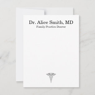 Tarjetas de notas personalizadas para médicos