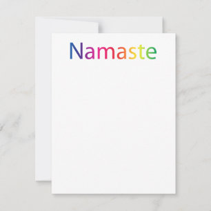 Tarjetas de notas planas con nombre de arcoiris