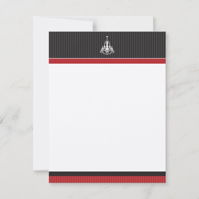 Tarjetas de notas planas de candelabro con estilo  (Anverso)
