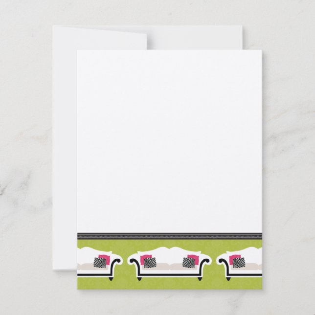 Tarjetas de notas planas de decoración de moda (GG (Anverso)