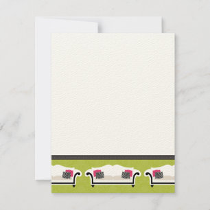 Tarjetas de notas planas de decoración de moda (GG