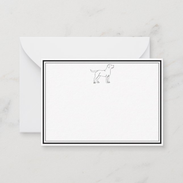 Tarjetas de notas planas de labrador (Anverso)