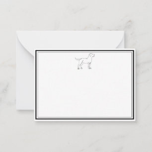 Tarjetas de notas planas de labrador