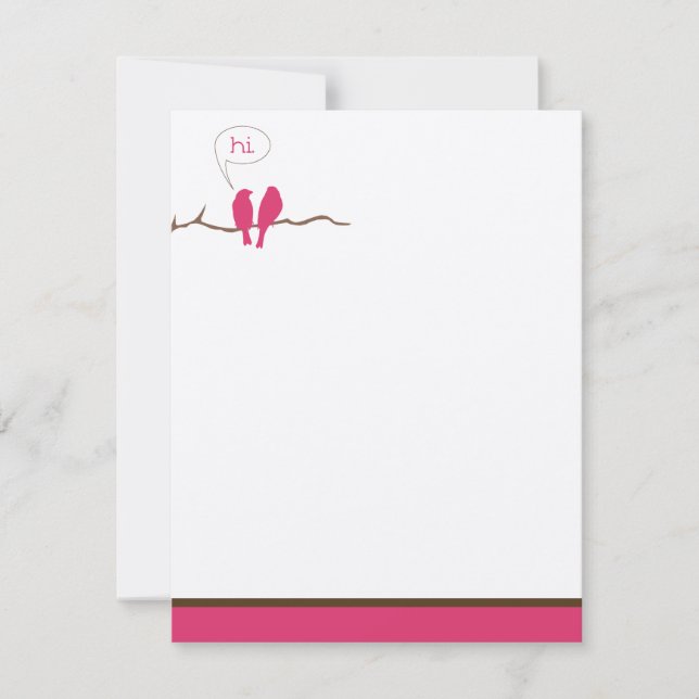 Tarjetas de notas planas de pequeños birdies (Glob (Anverso)