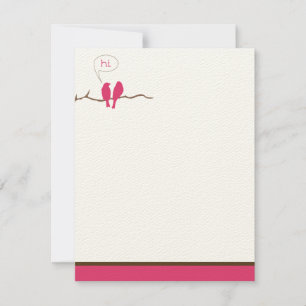 Tarjetas de notas planas de pequeños birdies (Glob