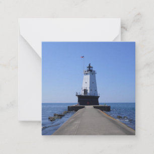 Tarjetas de notas planas del faro de Pierhead Nort