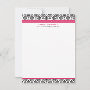 Tarjetas de notas planas elegantes para damascos (