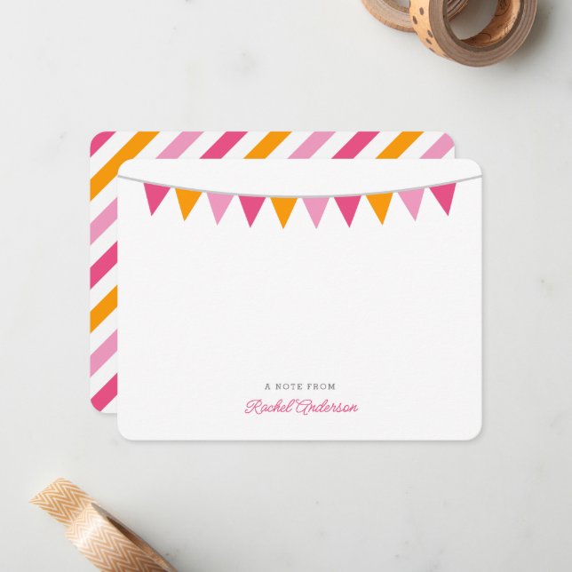 Tarjetas de notas planas monográficas modernas de  (Anverso/Reverso In Situ)