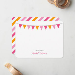 Tarjetas de notas planas monográficas modernas de 